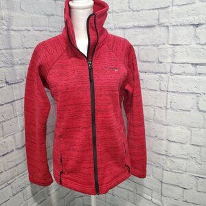 Columbia GRT Women's Jacket RED size Medium 2 front pockets high neck
